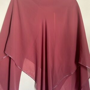 Elegant Large Pink Square Hijab Scarf Kashkha Crepe soft material 150cm x 150cm